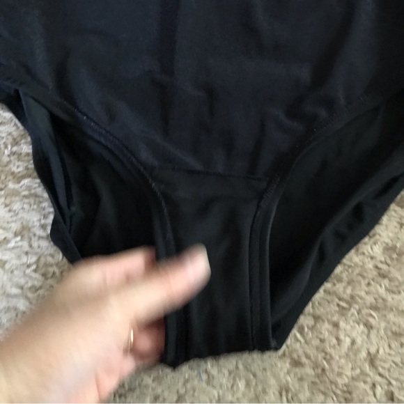 Body Concept Black Blue 1-pc Bathing Suit Swimsuit Plus Size 14 L Large Modest - Picture 13 of 16